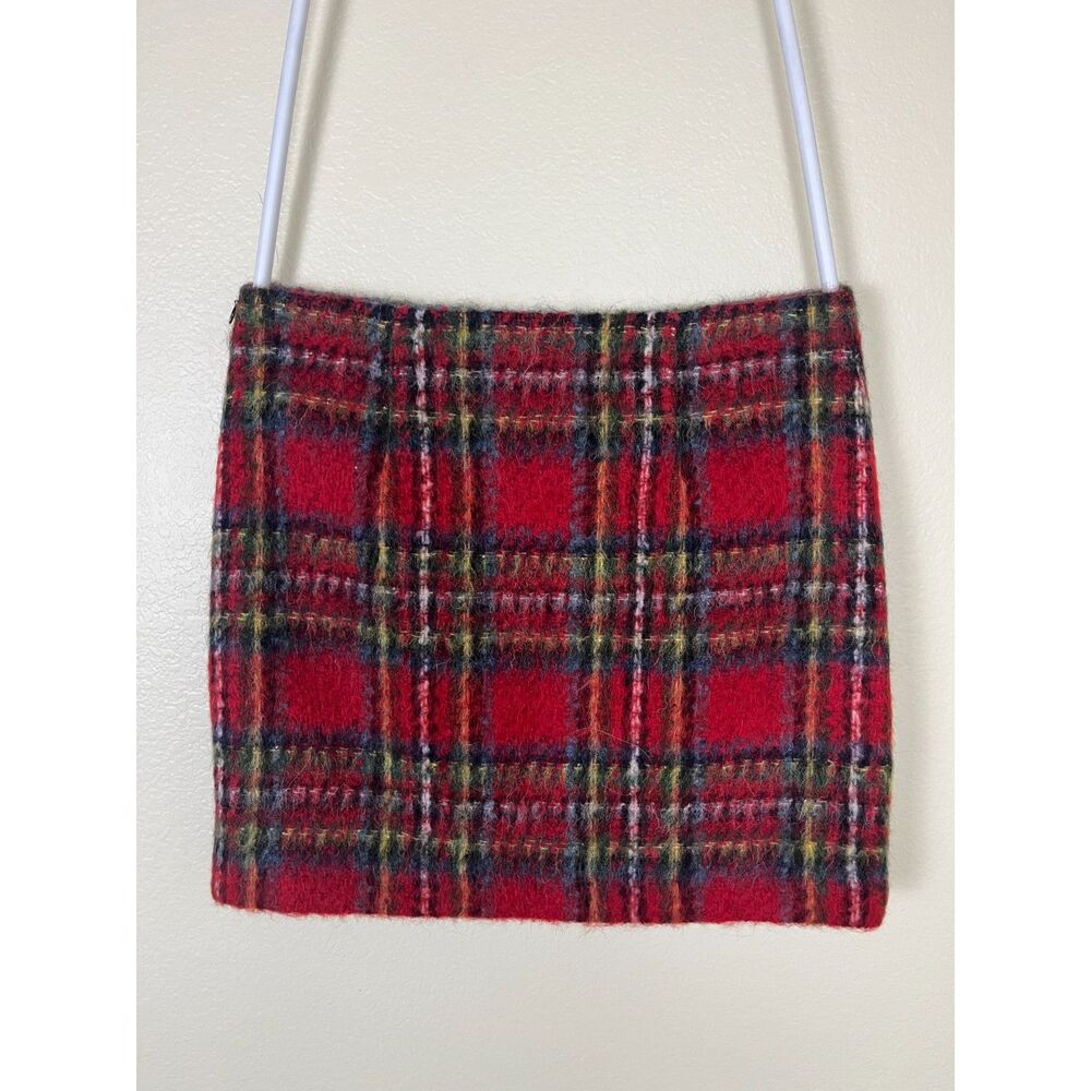 Lauren Ralph Lauren Women Size 10 Red Plaid Mohair Pencil Mini Skirt Preppy NEW - Picture 6 of 16